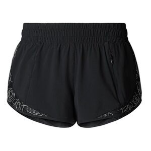 Lululemon Black Embroidered Running Shorts